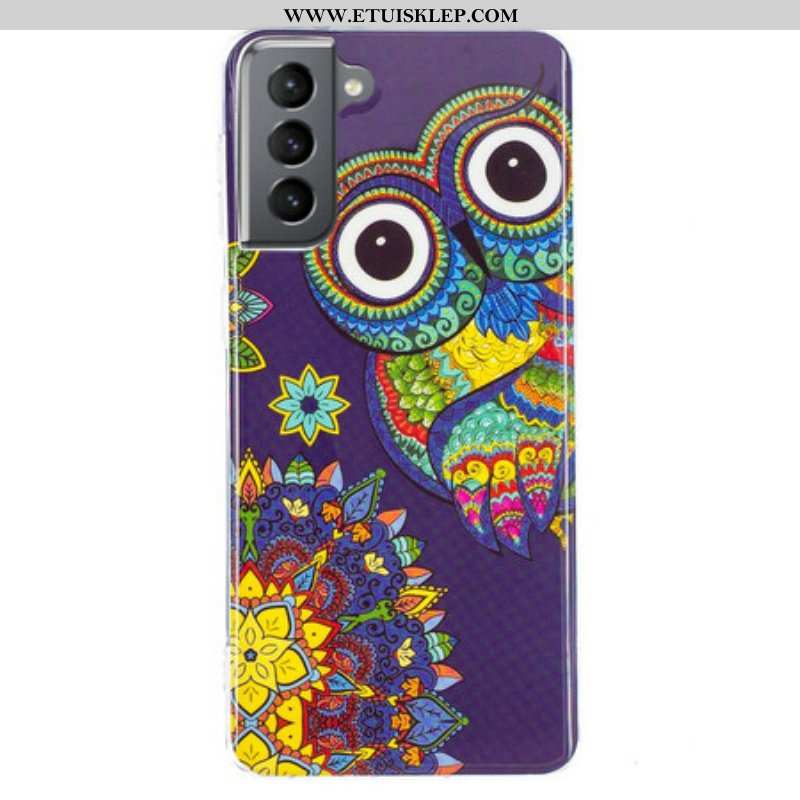 Etui do Samsung Galaxy S21 FE Fluorescencyjna Mandala Sowa